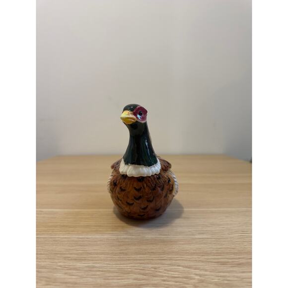 Fitz and Floyd Ceramic Pheasant Lidded Trinket Box VINTAGE - Picture 4 of 9